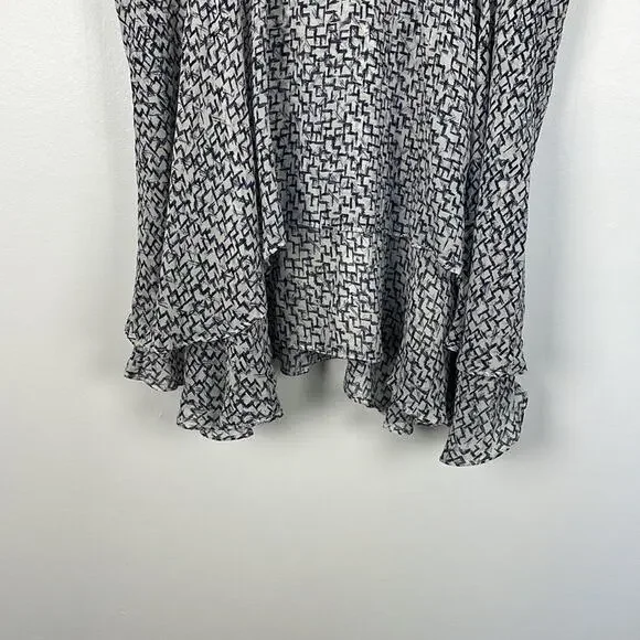 Hunter Bell New York Silk spaghetti strap Asymmetrical layered hem dress Medium - Picture 2 of 8